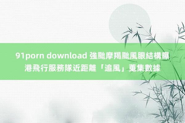 91porn download 強颱摩羯颱風眼結構曝　港飛行服務隊近距離「追風」蒐集數據