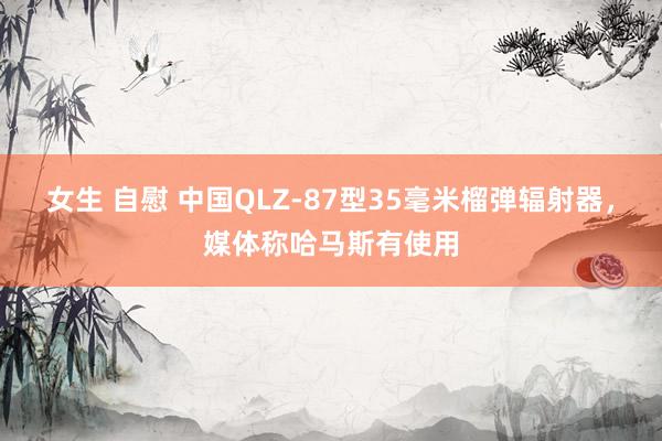 女生 自慰 中国QLZ-87型35毫米榴弹辐射器，媒体称哈马斯有使用