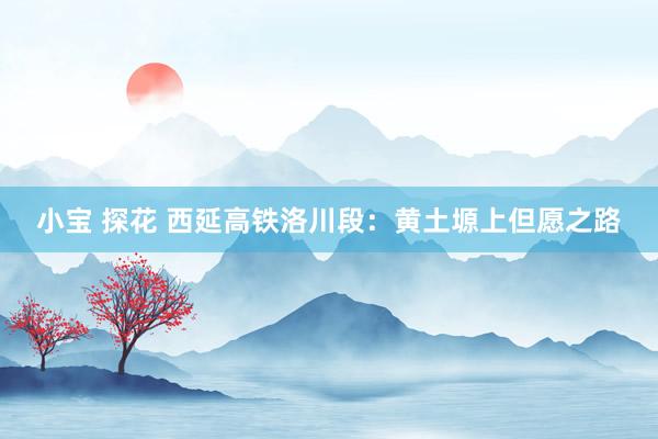 小宝 探花 西延高铁洛川段：黄土塬上但愿之路