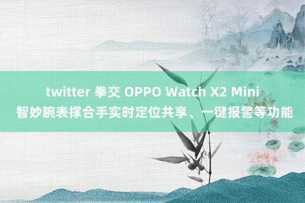 twitter 拳交 OPPO Watch X2 Mini 智妙腕表撑合手实时定位共享、一键报警等功能